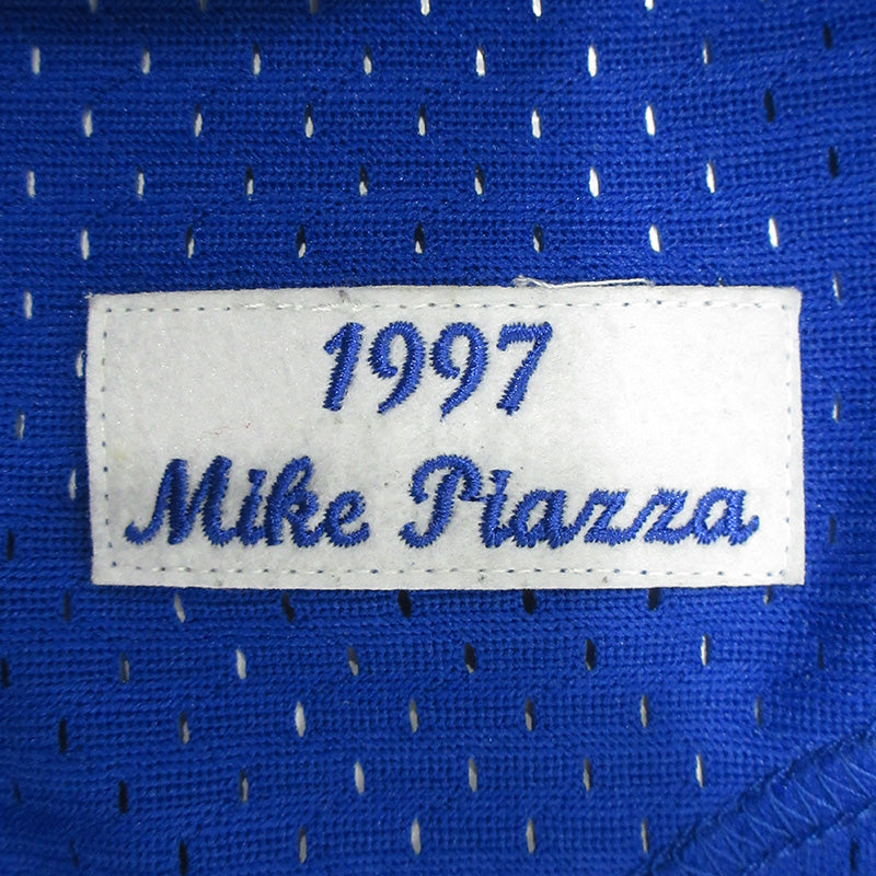 MITCHELL&NESS | ミッシェルアンドネスミッチェルアンドネス × DODGERS PIAZZA ドジャーズ ピアッツァ ベースボールシャツ ロゴメッシュ半袖シャツ ジャッキーロビンソン50周年 半袖シャツ ブルー サイズ：M【三重本店】