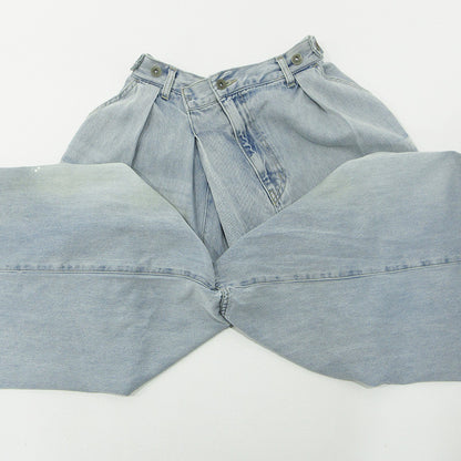 niko and... | ニコアンド リメイクバギーデニムパンツ USED加工ジップフライデニムパンツ ダメージ加工 デニムパンツ NKJ62501CT ライトブルー サイズ：M【三重本店】