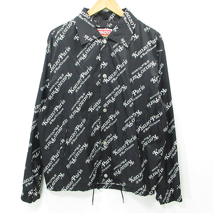 KENZO | ケンゾー × Verdy ヴェルディ Logo Windbreaker ロゴウィンドブレイカー 総柄コーチジャケット ナイロンジャケット その他アウター FE55BL1639NU ブラック サイズ：M【三重本店】