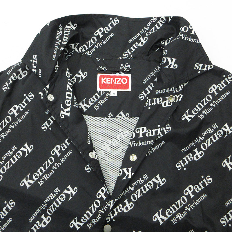 KENZO | ケンゾー × Verdy ヴェルディ Logo Windbreaker ロゴウィンドブレイカー 総柄コーチジャケット ナイロンジャケット その他アウター FE55BL1639NU ブラック サイズ：M【三重本店】