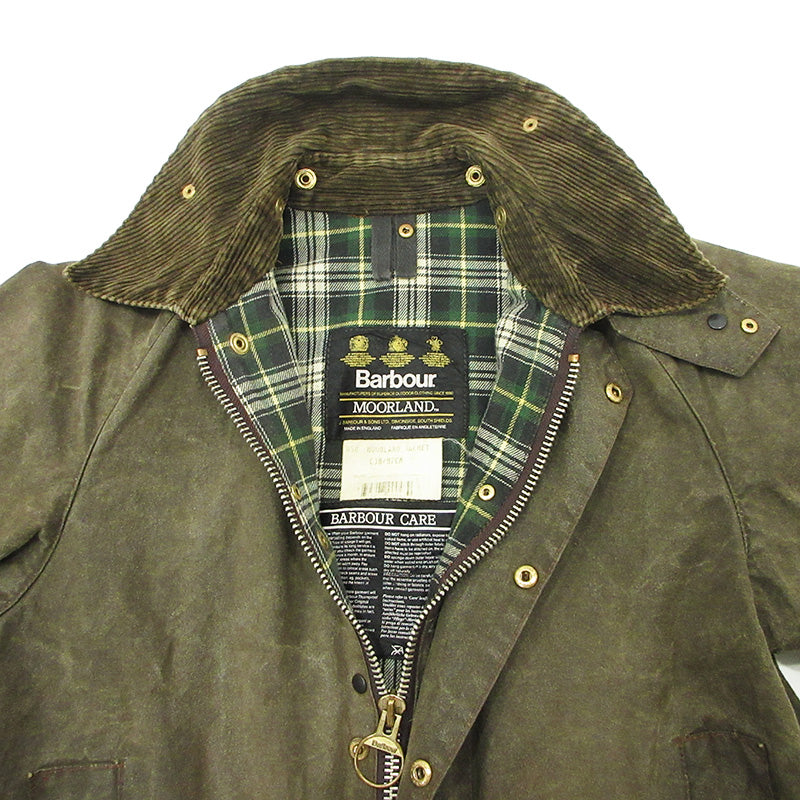 Barbour | バーブァー MOORLAND JACKET ムーアランドジャケット 3ワラント 93年 襟2WAYワックスドジャケット その他アウター A50 カーキグリーン サイズ：38【三重本店】