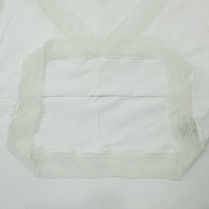 BURBERRY London England | バーバリーロンドンイングランド レース切替え半袖Tシャツ 半袖Ｔシャツ 8066320 ホワイト サイズ：XS【三重本店】
