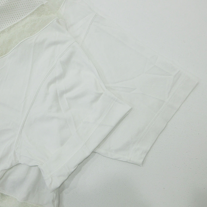 BURBERRY London England | バーバリーロンドンイングランド レース切替え半袖Tシャツ 半袖Ｔシャツ 8066320 ホワイト サイズ：XS【三重本店】