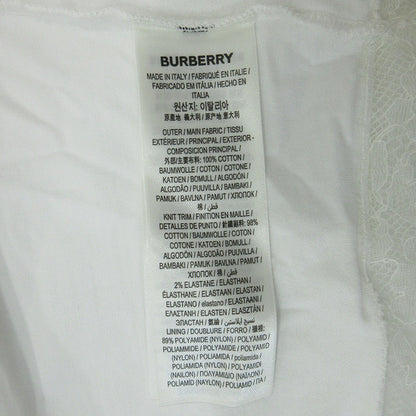 BURBERRY London England | バーバリーロンドンイングランド レース切替え半袖Tシャツ 半袖Ｔシャツ 8066320 ホワイト サイズ：XS【三重本店】