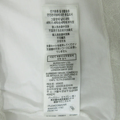 BURBERRY London England | バーバリーロンドンイングランド レース切替え半袖Tシャツ 半袖Ｔシャツ 8066320 ホワイト サイズ：XS【三重本店】