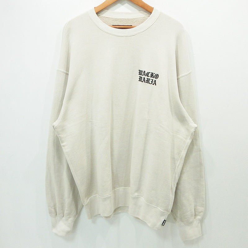 WACKOMARIA | ワコマリア ロゴ刺繍長袖スウェットシャツ スウェット ライトベージュ アイボリー サイズ：XL【三重本店】