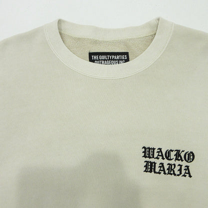 WACKOMARIA | ワコマリア ロゴ刺繍長袖スウェットシャツ スウェット ライトベージュ アイボリー サイズ：XL【三重本店】