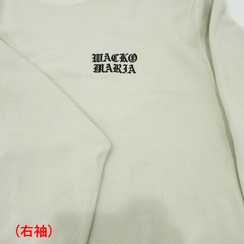 WACKOMARIA | ワコマリア ロゴ刺繍長袖スウェットシャツ スウェット ライトベージュ アイボリー サイズ：XL【三重本店】