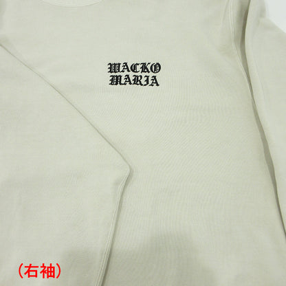 WACKOMARIA | ワコマリア ロゴ刺繍長袖スウェットシャツ スウェット ライトベージュ アイボリー サイズ：XL【三重本店】