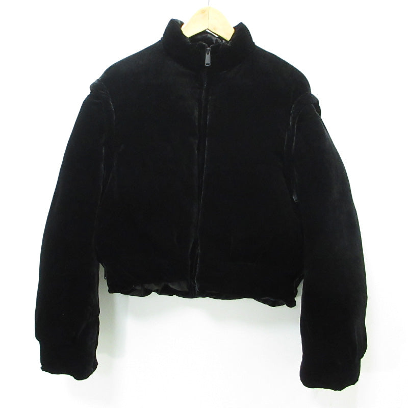 MASU | エムエーエスユー/マス VELVET PUFFER JACKET ベルベットパファージャケット 2WAYベロアダウンジャケット ダウンベスト ダウンジャケット MFFW-BL0623 ブラック サイズ：46【三重本店】