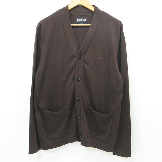 Barbour | バーブァー ロゴ刺繍コットンニットカーディガン カーディガン 251MKN1622 ブラウン サイズ：L【三重本店】
