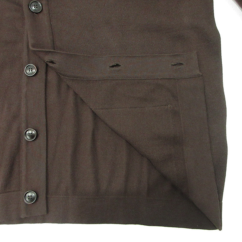 Barbour | バーブァー ロゴ刺繍コットンニットカーディガン カーディガン 251MKN1622 ブラウン サイズ：L【三重本店】