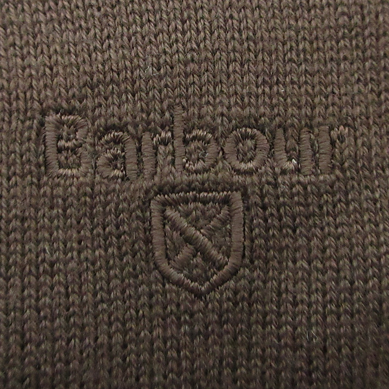Barbour | バーブァー ロゴ刺繍コットンニットカーディガン カーディガン 251MKN1622 ブラウン サイズ：L【三重本店】