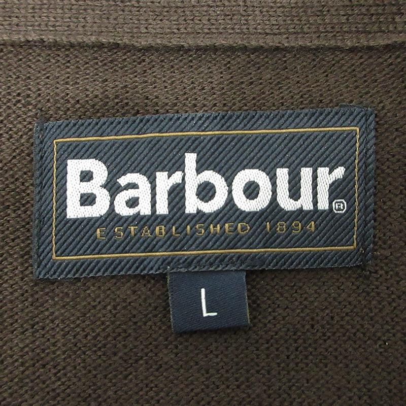 Barbour | バーブァー ロゴ刺繍コットンニットカーディガン カーディガン 251MKN1622 ブラウン サイズ：L【三重本店】