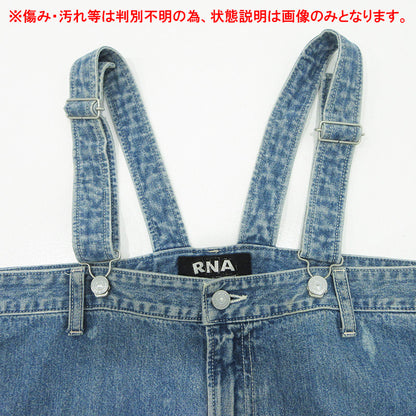 RNA | アールエヌエー USED加工オーバーオール ダメージ加工 オーバーオール 0-0614SQ47109 ブルー サイズ：M【三重本店】