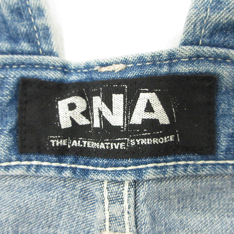 RNA | アールエヌエー USED加工オーバーオール ダメージ加工 オーバーオール 0-0614SQ47109 ブルー サイズ：M【三重本店】