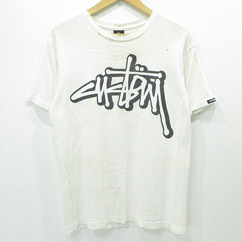 STUSSY | ステューシー CUSTOMADE No.2 カスタメイド U.S.A製 00's ロゴプリント半袖Tシャツ 半袖Ｔシャツ ホワイト サイズ：不明【三重本店】