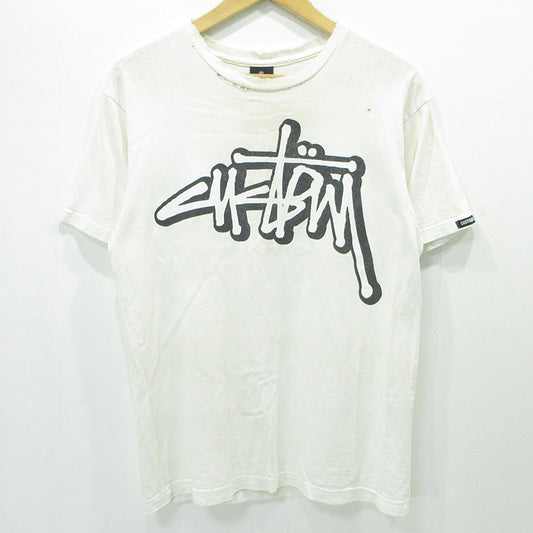 STUSSY | ステューシー CUSTOMADE No.2 カスタメイド U.S.A製 00's ロゴプリント半袖Tシャツ 半袖Ｔシャツ ホワイト サイズ：不明【三重本店】