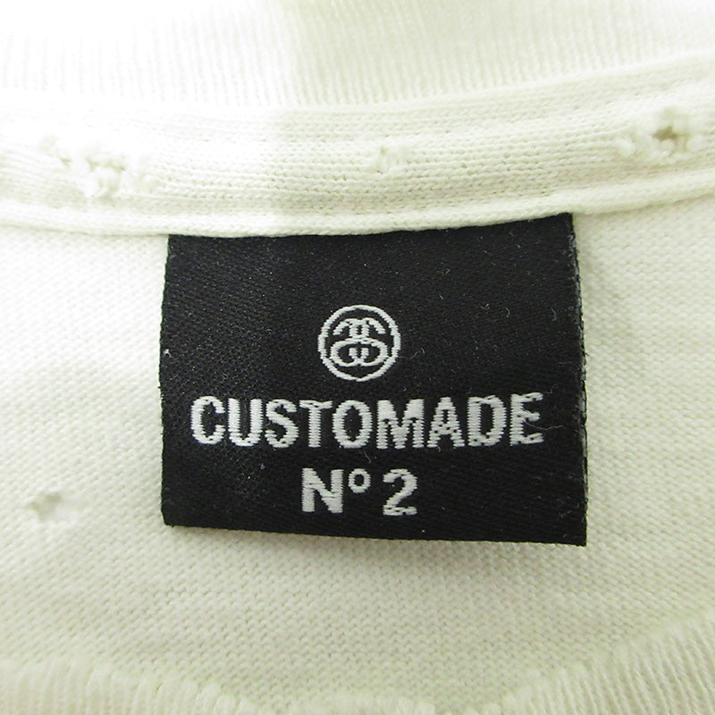 STUSSY | ステューシー CUSTOMADE No.2 カスタメイド U.S.A製 00's ロゴプリント半袖Tシャツ 半袖Ｔシャツ ホワイト サイズ：不明【三重本店】