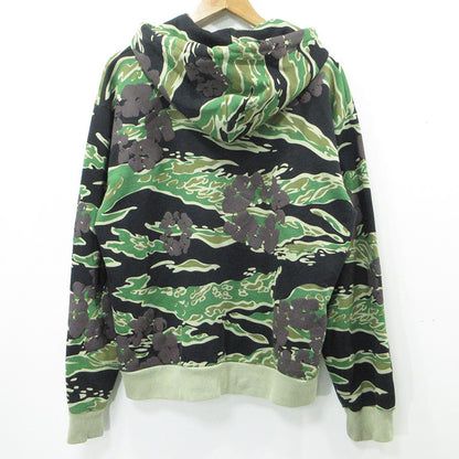 DENIM TEARS | デニムティアーズ COTTON CAMO WREATH ZIP HOODIE コットンカモリースジップフーディー 総柄長袖ジップパーカー 迷彩柄 パーカー カーキグリーン カモ マルチカラー サイズ：M【三重本店】
