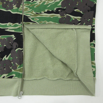 DENIM TEARS | デニムティアーズ COTTON CAMO WREATH ZIP HOODIE コットンカモリースジップフーディー 総柄長袖ジップパーカー 迷彩柄 パーカー カーキグリーン カモ マルチカラー サイズ：M【三重本店】