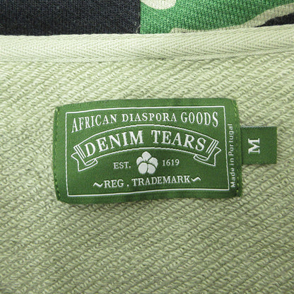 DENIM TEARS | デニムティアーズ COTTON CAMO WREATH ZIP HOODIE コットンカモリースジップフーディー 総柄長袖ジップパーカー 迷彩柄 パーカー カーキグリーン カモ マルチカラー サイズ：M【三重本店】