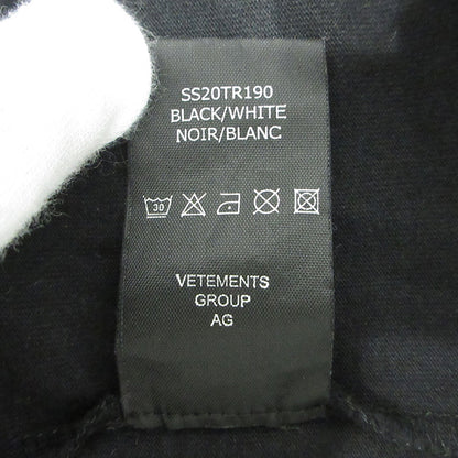 VETEMENTS | ヴェトモンベトモン Barcode Patch Logo Print L/S Tee バーコードパッチロゴプリントL/STシャツ 20SS ロゴプリント長袖Tシャツ 長袖Ｔシャツ SS20TR190 ブラック サイズ：XL【三重本店】