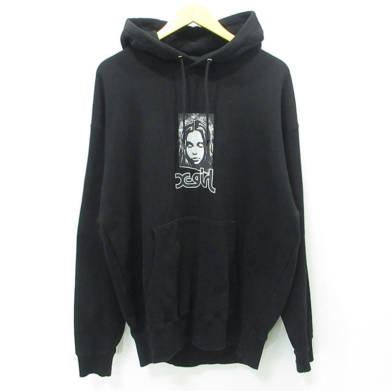 X-girl | エックスガール GRUNGE FACE SWEAT HOODIE グランジフェイススウェットフーディー プリント長袖パーカー パーカー 1025241012006 ブラック サイズ：L【三重本店】