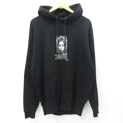 X-girl | エックスガール GRUNGE FACE SWEAT HOODIE グランジフェイススウェットフーディー プリント長袖パーカー パーカー 1025241012006 ブラック サイズ：L【三重本店】