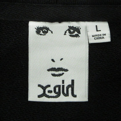 X-girl | エックスガール GRUNGE FACE SWEAT HOODIE グランジフェイススウェットフーディー プリント長袖パーカー パーカー 1025241012006 ブラック サイズ：L【三重本店】
