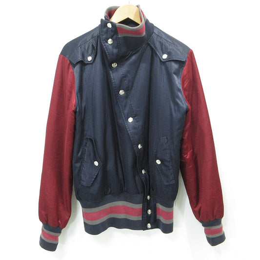 Vivienne Westwood | ヴィヴィアンウエストウッド アシンメトリックスカジャン バック刺繍スーベニアジャケット オーブ刺繍 スーベニアジャケット VW-LP-85276 ネイビー サイズ：46【三重本店】