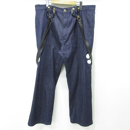 BECOME TREE | ビカムツリー LIGHT OZ SUSPENDER PANTS ライトオンスサスペンダーパンツ ロゴワッペンジップフライデニムパンツ デニムパンツ BT-7503 ネイビー インディゴ サイズ：L【三重本店】