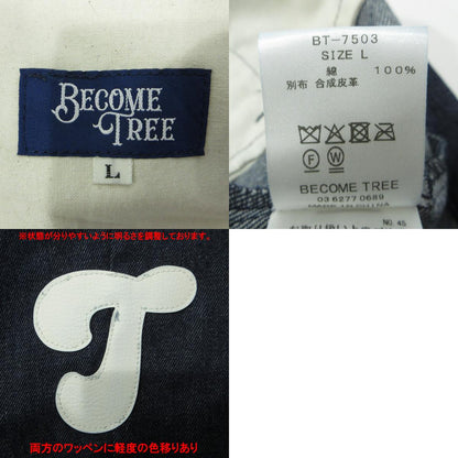 BECOME TREE | ビカムツリー LIGHT OZ SUSPENDER PANTS ライトオンスサスペンダーパンツ ロゴワッペンジップフライデニムパンツ デニムパンツ BT-7503 ネイビー インディゴ サイズ：L【三重本店】