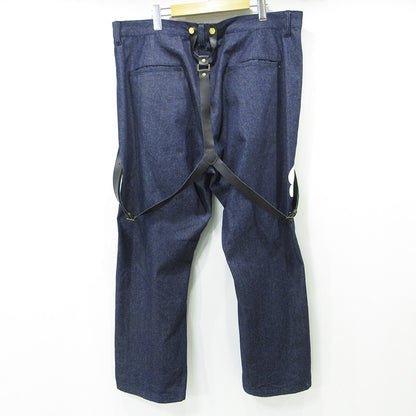 BECOME TREE | ビカムツリー LIGHT OZ SUSPENDER PANTS ライトオンスサスペンダーパンツ ロゴワッペンジップフライデニムパンツ デニムパンツ BT-7503 ネイビー インディゴ サイズ：L【三重本店】