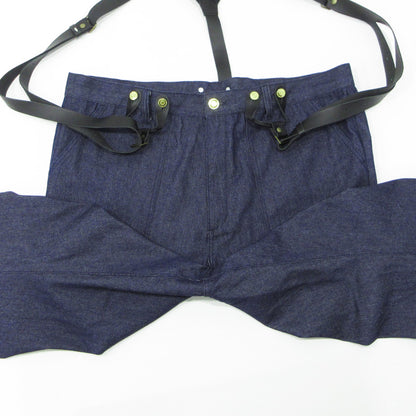 BECOME TREE | ビカムツリー LIGHT OZ SUSPENDER PANTS ライトオンスサスペンダーパンツ ロゴワッペンジップフライデニムパンツ デニムパンツ BT-7503 ネイビー インディゴ サイズ：L【三重本店】