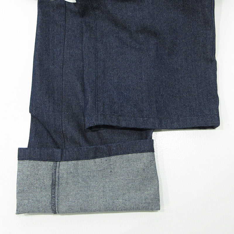 BECOME TREE | ビカムツリー LIGHT OZ SUSPENDER PANTS ライトオンスサスペンダーパンツ ロゴワッペンジップフライデニムパンツ デニムパンツ BT-7503 ネイビー インディゴ サイズ：L【三重本店】