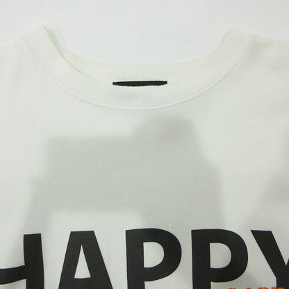 SAPEur | サプール Everyday Happyスウェット ロゴプリント裏起毛長袖スウェットシャツ スウェット ホワイト サイズ：XXL【三重本店】