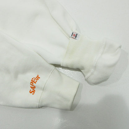 SAPEur | サプール Everyday Happyスウェット ロゴプリント裏起毛長袖スウェットシャツ スウェット ホワイト サイズ：XXL【三重本店】