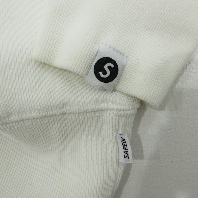 SAPEur | サプール Everyday Happyスウェット ロゴプリント裏起毛長袖スウェットシャツ スウェット ホワイト サイズ：XXL【三重本店】