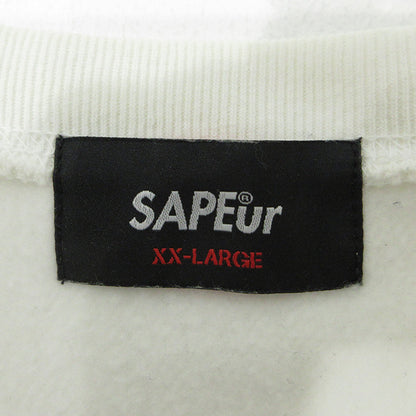 SAPEur | サプール Everyday Happyスウェット ロゴプリント裏起毛長袖スウェットシャツ スウェット ホワイト サイズ：XXL【三重本店】