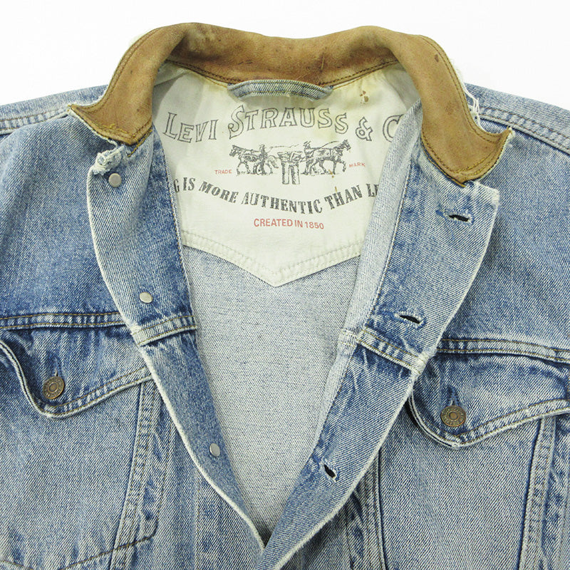 Levi's | リーバイス レザー襟デニムジャケット 90's Gジャン デニム 75520 ブルー サイズ：L【三重本店】