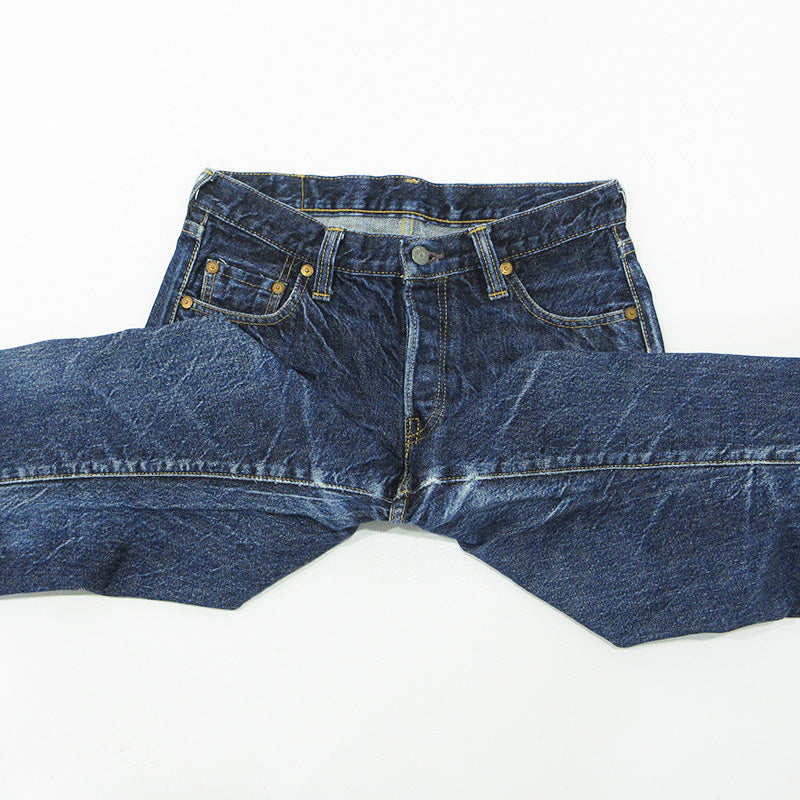 The REAL McCOY'S | ザリアルマッコイズ USED加工ボタンフライデニムパンツ ダメージ加工 デニムパンツ LOT 001 ブルー インディゴ サイズ：29【三重本店】
