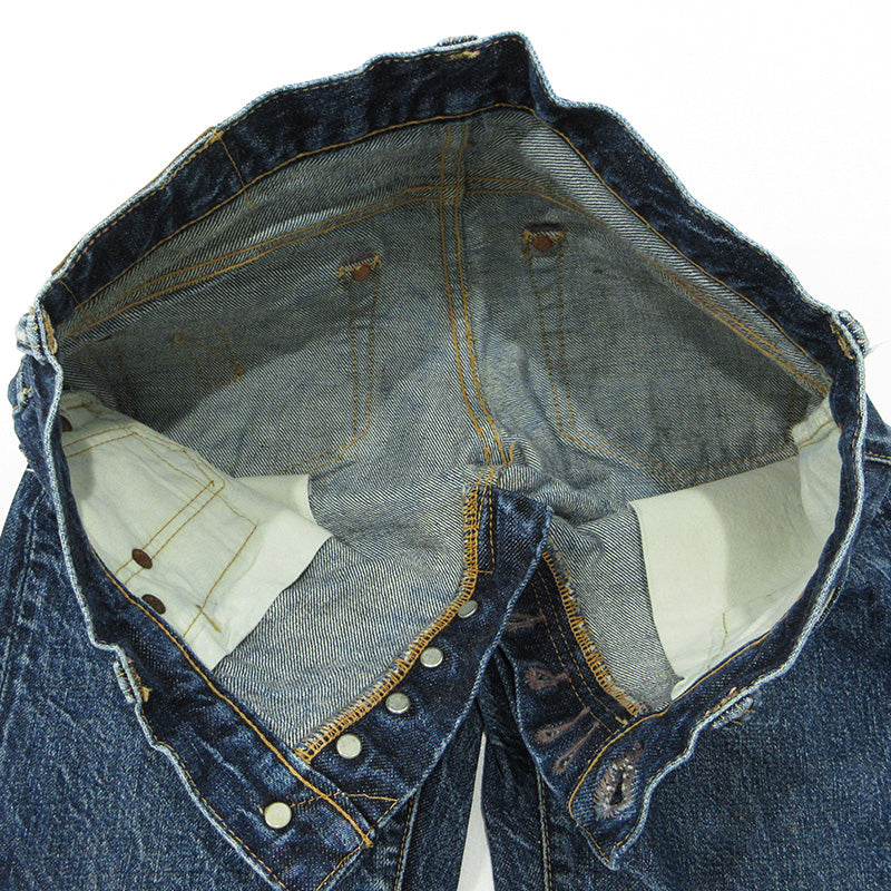 The REAL McCOY'S | ザリアルマッコイズ USED加工ボタンフライデニムパンツ ダメージ加工 デニムパンツ LOT 001 ブルー インディゴ サイズ：29【三重本店】