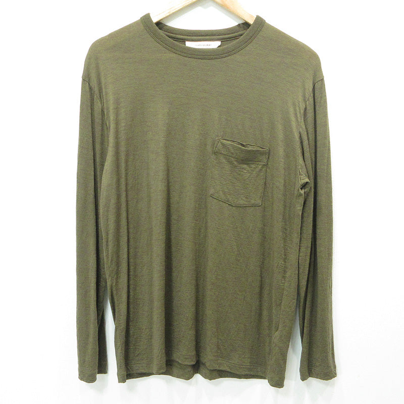 icebreaker | アイスブレーカー 胸ポケット付きウール長袖Tシャツ 長袖Ｔシャツ IT62371 カーキグリーン サイズ：S【三重本店】