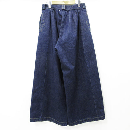 Maison Margiela | メゾンマルジェラ ボタンフライデニムワイドパンツ フレア 裾スリット デニムパンツ S51KA0570 ネイビー サイズ：40【三重本店】