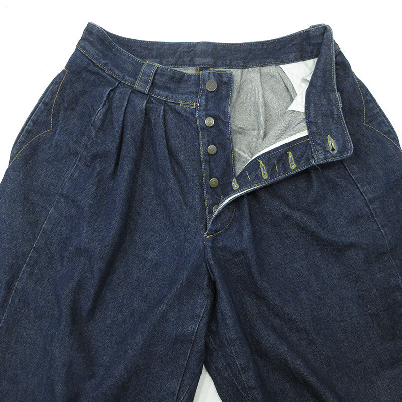 Maison Margiela | メゾンマルジェラ ボタンフライデニムワイドパンツ フレア 裾スリット デニムパンツ S51KA0570 ネイビー サイズ：40【三重本店】