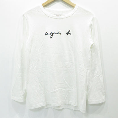 agnes b. | アニエスベー ロゴプリント長袖Tシャツ 長袖Ｔシャツ 0660S137 ホワイト サイズ：2【三重本店】