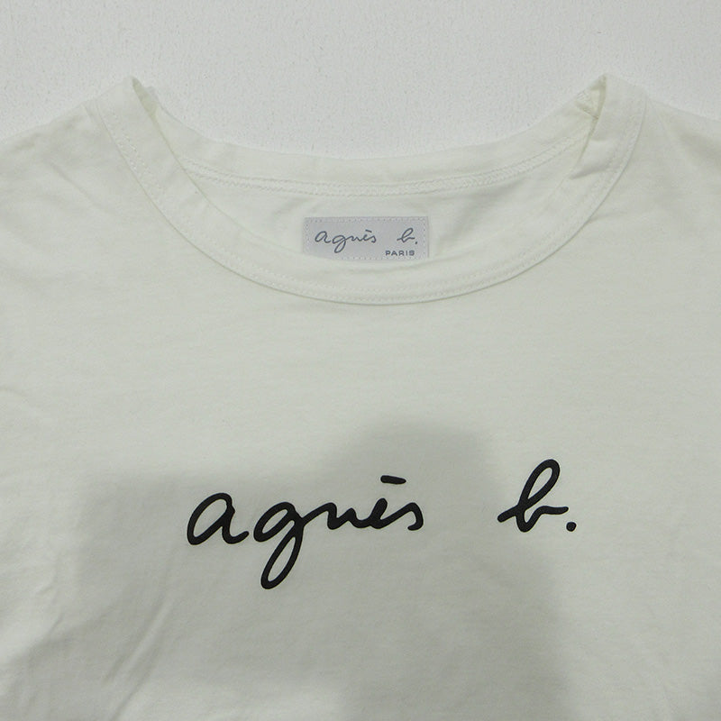 agnes b. | アニエスベー ロゴプリント長袖Tシャツ 長袖Ｔシャツ 0660S137 ホワイト サイズ：2【三重本店】