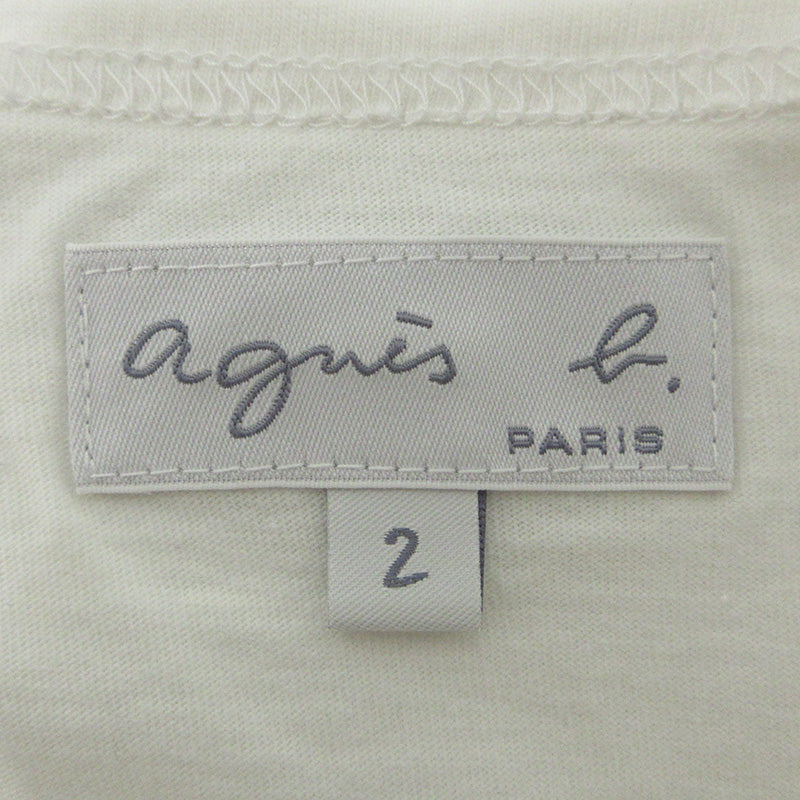 agnes b. | アニエスベー ロゴプリント長袖Tシャツ 長袖Ｔシャツ 0660S137 ホワイト サイズ：2【三重本店】