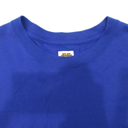 SEE SEE | シーシー SUPER BIG FLAT POCKET TEE スーパービッグフラットポケットTシャツ 胸ポケット付きロゴ刺繍半袖Tシャツ 半袖Ｔシャツ BSMA5-SS25-781 ブルー サイズ：L【三重本店】
